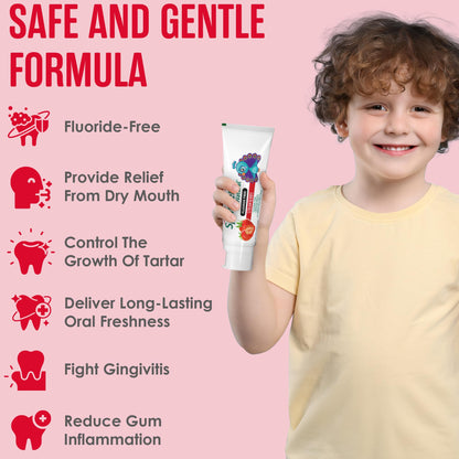 SprinJene Natural Children's Toothpaste – Fluoride-Free Strawberry for Kids | Made in USA 2-Pack