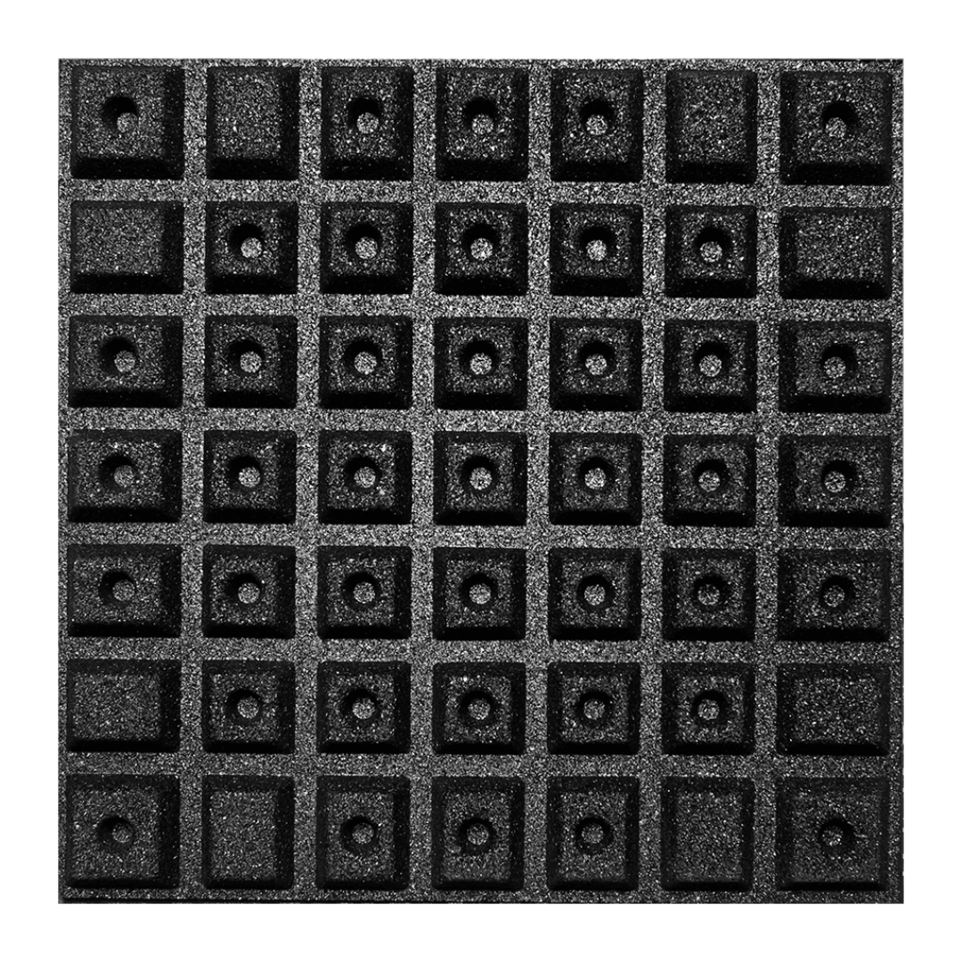 43mm Sprung PRO Rubber AntiShock Gym Flooring Tile