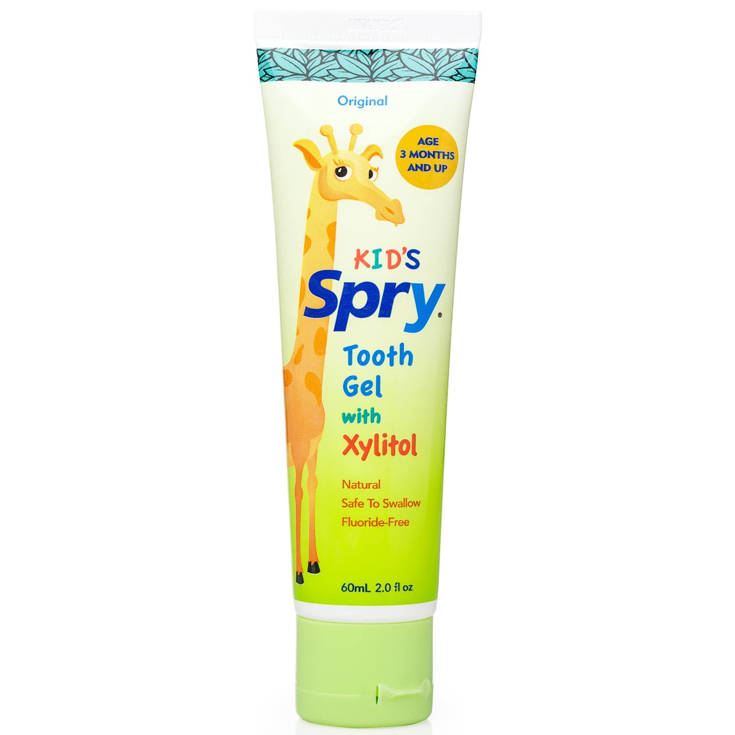 Spry Natural Xylitol Toothpaste for Baby, Toddler & Kids 3 Months+ - Fluoride Free (2x2oz)