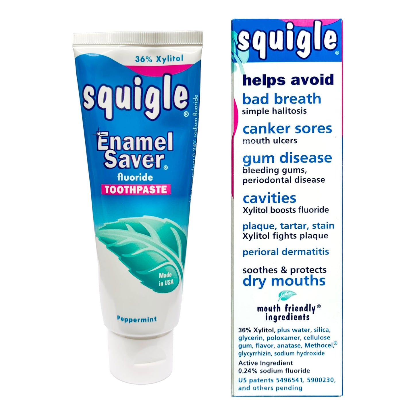 Squigle Enamel Saver Toothpaste (6 Pack) – SLS-Free, 36% Xylitol, Canker Sore Prevention