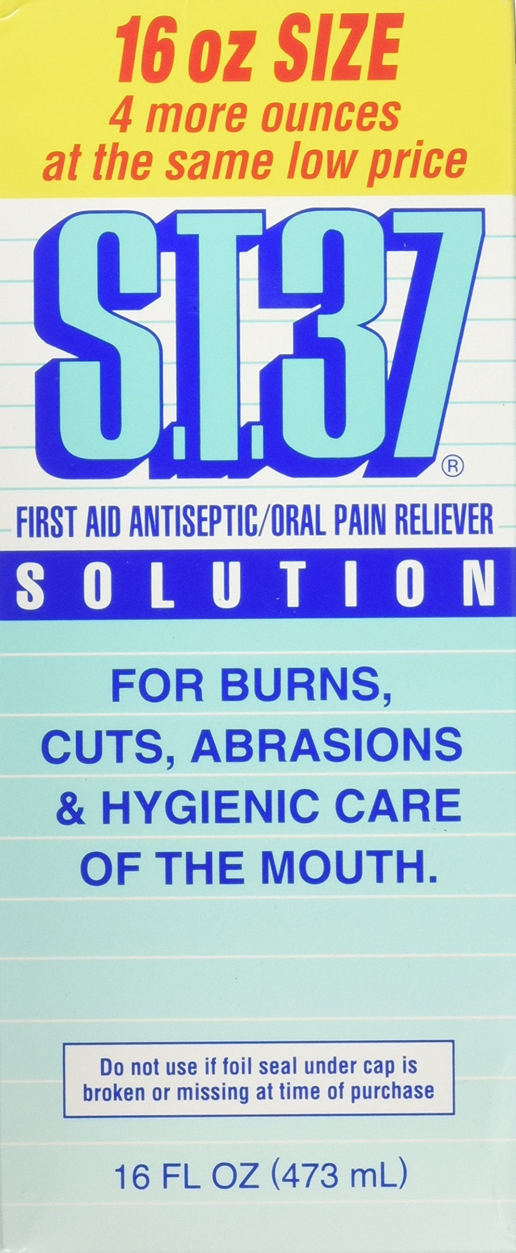 S.t.37 Mouth Pain Relief Solution - 16 Oz