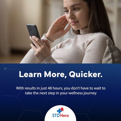 STD Hero At-Home STD Test Kit for Women & Men | Top Four STDs | Private & Easy