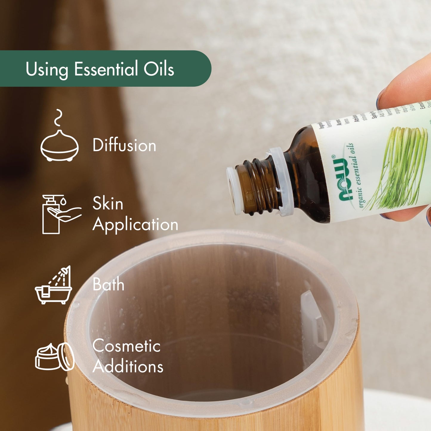 NOW Essential Oils Organic Eucalyptus Globulus Oil — 100% Pure, Steam Distilled, 1 oz