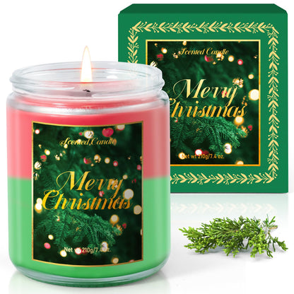 STRN Handmade Christmas Candle Gift - Cedar & Apple Cinnamon Soy Wax (200g)
