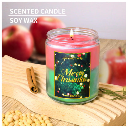 STRN Handmade Christmas Candle Gift - Cedar & Apple Cinnamon Soy Wax (200g)
