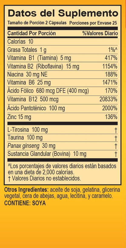 Super Macho: High-Potency Zinc + 7 B Vitamins - USA Made, 50 Softgels