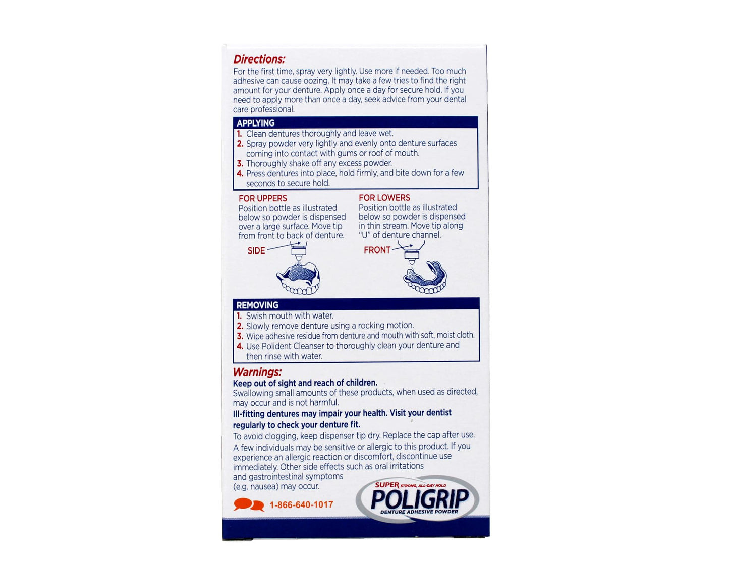 Super Poli-Grip 07801 Denture Powder (Pack of 6) - Strong Hold and Comfort
