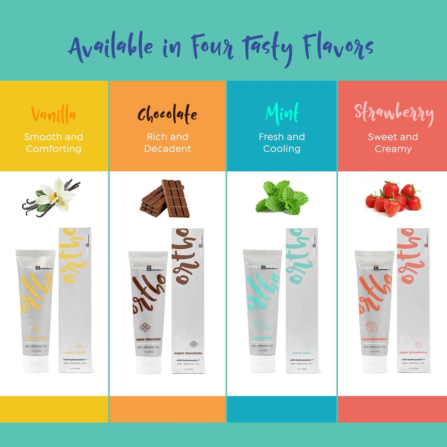 SuperMouth Ortho Toothpaste for Braces & Aligners | Fluoride + Nano HA