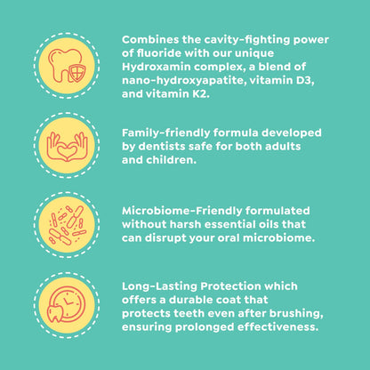 SuperMouth Fluoride Toothpaste - Adults & Kids, Fights Cavities, Whitens, Nano Hydroxyapatite, Dentist Developed, Safe Clean Ingredients, Gentle on Sensitive Teeth, Vitamins D3 & K2, 4 Tasty Flavors