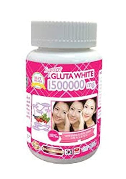 Supreme Gluta White 1500000mg – 1 Bottle (30 Softgels) | Whitening & Anti-Aging