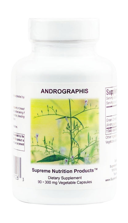 Supreme Nutrition Andrographis, 90 Pure Green Chiretta Vegetarian Capsules