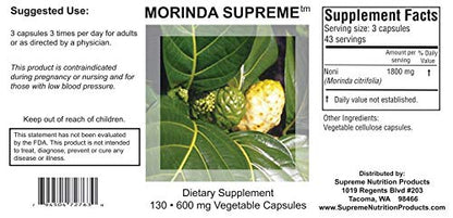 Supreme Nutrition Morinda Supreme Noni Capsules - 130 Count
