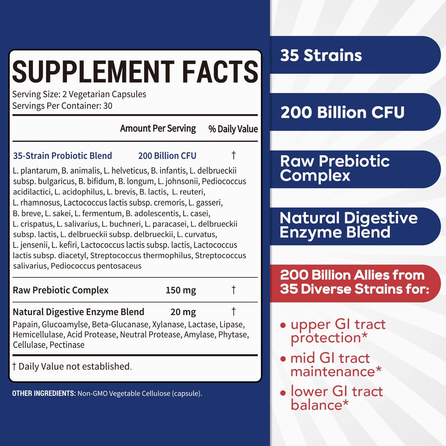 Surebounty Supreme Restore Probiotic – 200B CFU, 35 Strains
