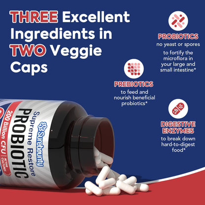 Surebounty Supreme Restore Probiotic – 200B CFU, 35 Strains