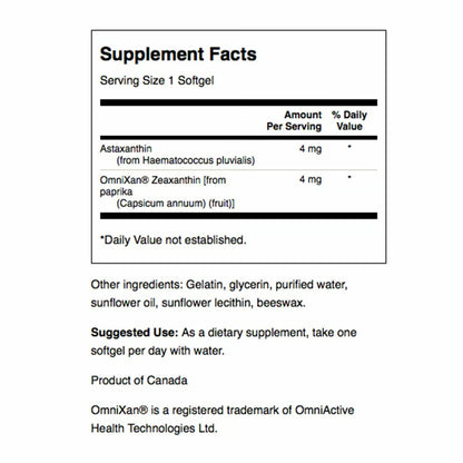 Swanson Astaxanthin & Zeaxanthin Eye Health – 60 Softgels, 2-Pack