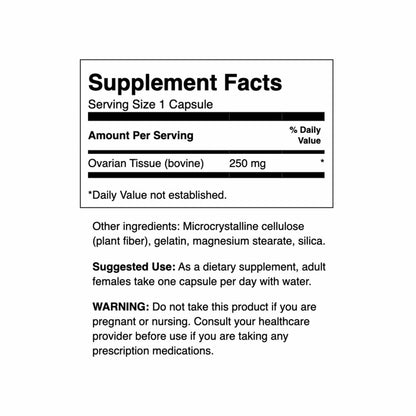 Swanson Ovarian Glandular - Women's Health Supplement, 60 Caps, 250mg (2 Pack)
