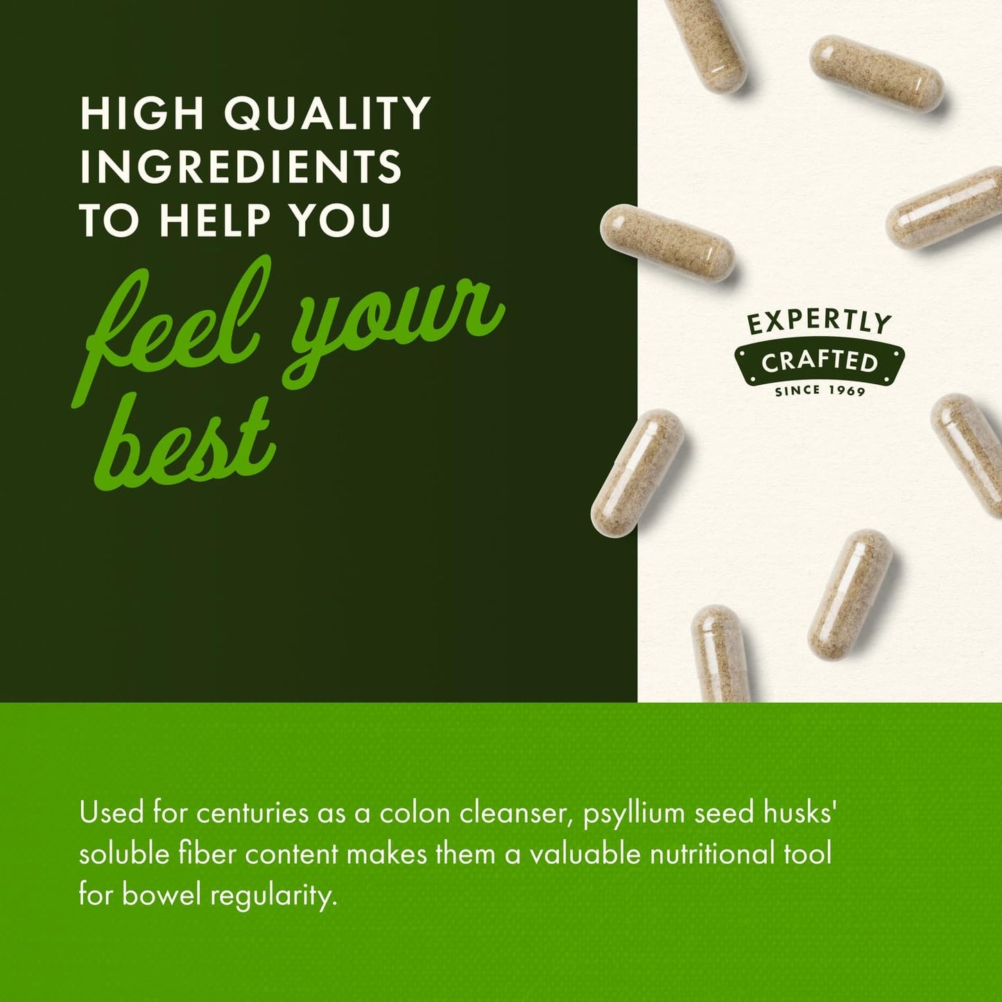Swanson Psyllium Husk Dietary Fiber Supplement 610 mg – 300 Capsules (2 Pack)