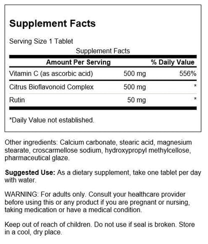 Swanson Supreme Vitamin C Complex 250 Tabs | Immune Support with Citrus Bioflavonoids
