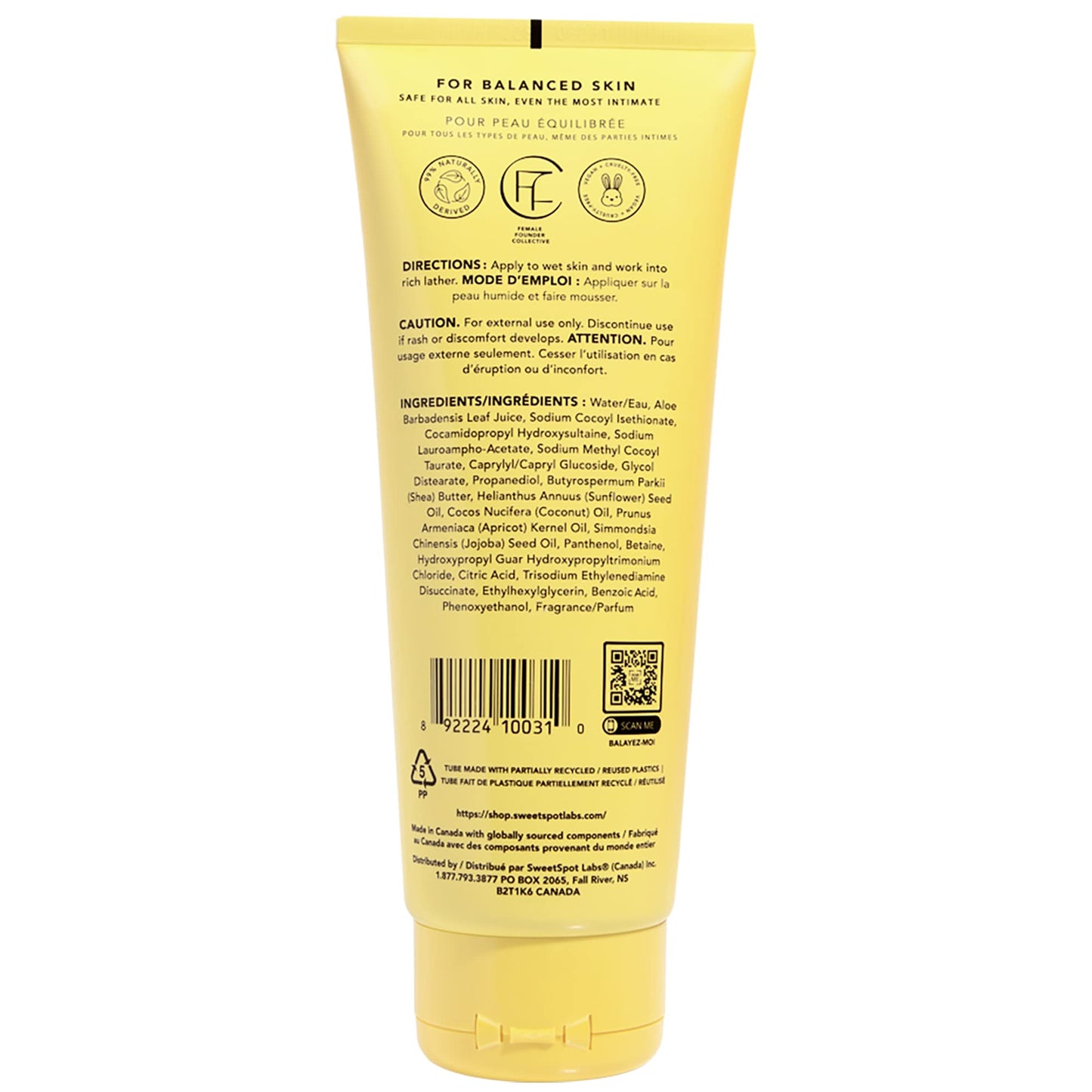 SweetSpot Labs Feminine Wash – Gentle Vanilla Blossom, pH-Balanced & Sulfate-Free, 8 oz