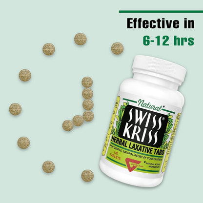 Swiss Kriss Herbal Laxative Tablets – 120 ea | Natural Cathartic Support