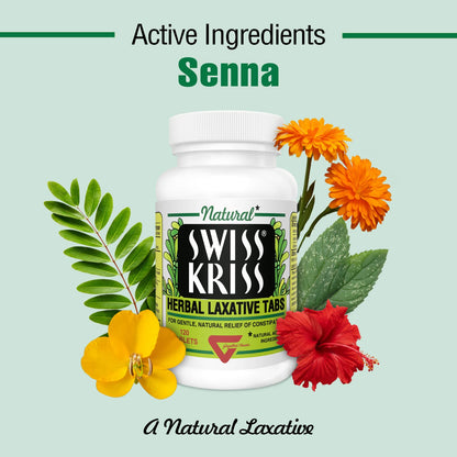 Swiss Kriss Herbal Laxative Tablets — Gentle, Natural Relief for Adults & Kids 6+