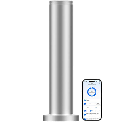 Hotel Scent Diffuser Machine - Cordless Rechargeable Diffuser for Large Rooms | Bluetooth App Control - Silver