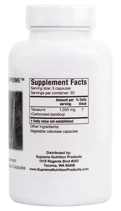 Supreme Nutrition Takesumi Supreme, 90 Pure Activated Bamboo Charcoal Vegetarian Capsules