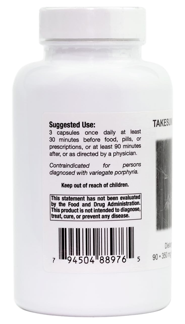 Supreme Nutrition Takesumi Supreme, 90 Pure Activated Bamboo Charcoal Vegetarian Capsules