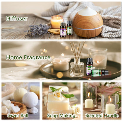 Essential Oils Set 32x5ml - Aromatherapy Kit for Diffuser & Spa