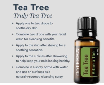 doTERRA Melaleuca Essential Oil 15ml – 2 Pack | Tea Tree Oil for Skin
