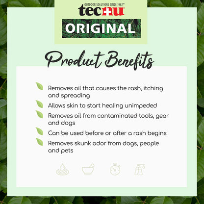 Tecnu Original Poison Oak & Ivy Outdoor Skin Cleanser – 32 Fl Oz | First Step in Poison Ivy Treatment