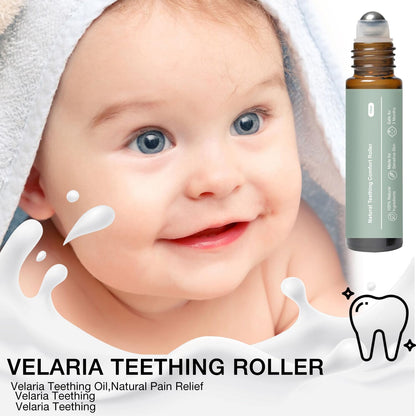 Teething Roller for Babies - All Natural Chamomile & Rose Oil (3 PCS)