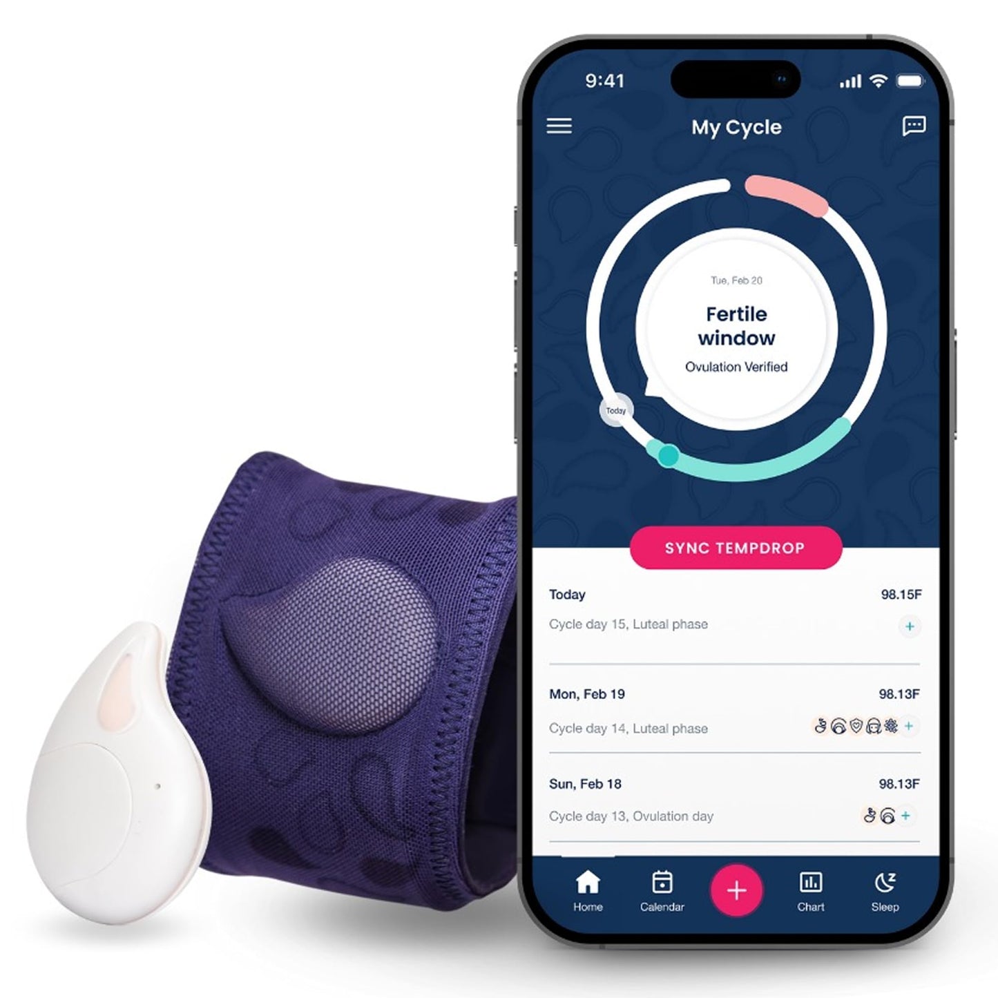 Tempdrop Wearable Ovulation Tracker – Sleep-Based BBT Monitor & Fertility App