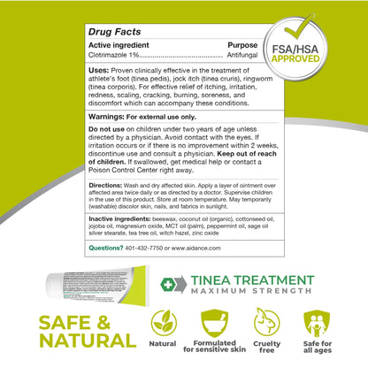 Terrasil Tinea Versicolor Cream Max Strength — 1% Clotrimazole, Antifungal (1 oz)