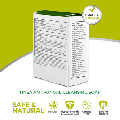 Terrasil Tinea Soap – Natural Antifungal Bar for Tinea Versicolor Relief & Soothing Skin Care (75g)