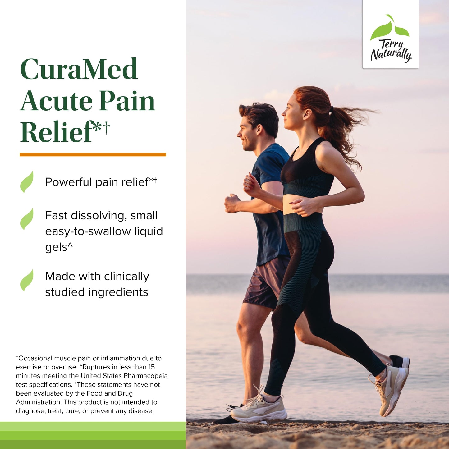 Terry Naturally CuraMed Acute Pain Relief - Supplement with BCM-95 Curcumin & BOS-10 Boswellia - Black Sesame Seed Oil to Support Relief of Occasional Discomfort - 60 Liquid Gels (Pack of 2)