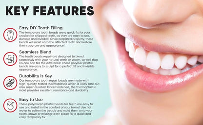 Thermoplastic Beads for Teeth Repair – DIY Tooth Filling (35g)