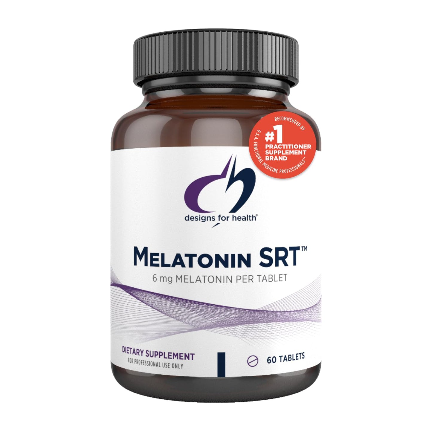 Time Release Melatonin SRT 6mg – Designs for Health | Vegan & Non-GMO (60 Tablets)
