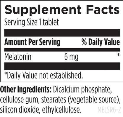 Time Release Melatonin SRT 6mg – Designs for Health | Vegan & Non-GMO (60 Tablets)
