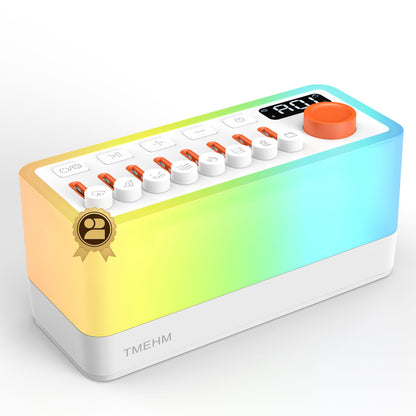 TMEHM 3-in-1 Sleep Sound Machine — 8 Sounds, Bluetooth Speaker, 12-Color Night Light