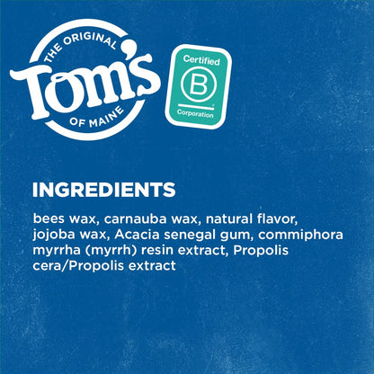Tom's of Maine Waxed Antiplaque Floss, Spearmint – 32 Yards, 6-Pack (Packaging May Vary)