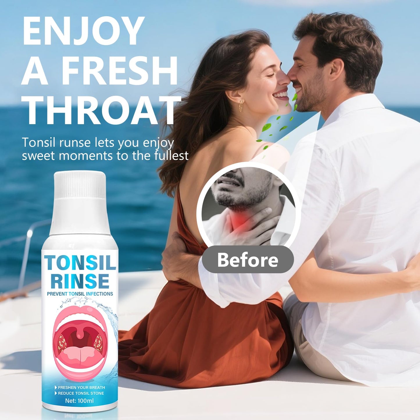 Tonsil Stone Remover Mouthwash - Soothe Tonsils, Eliminate Bad Breath & Relieve Dry Mouth