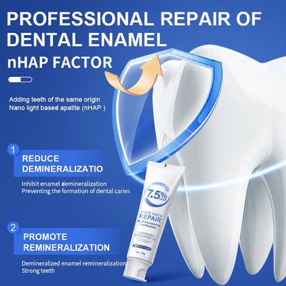 7.5% Hydroxyapatite Toothpaste for Enamel Protection - Fluoride-Free, Gentle Mint, Sensitive Teeth (4.23 oz)