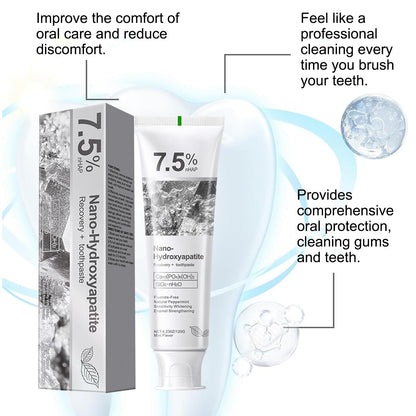 2Pcs Hydroxyapatite Toothpaste – Deep Cleaning & Enamel Protection (120g)