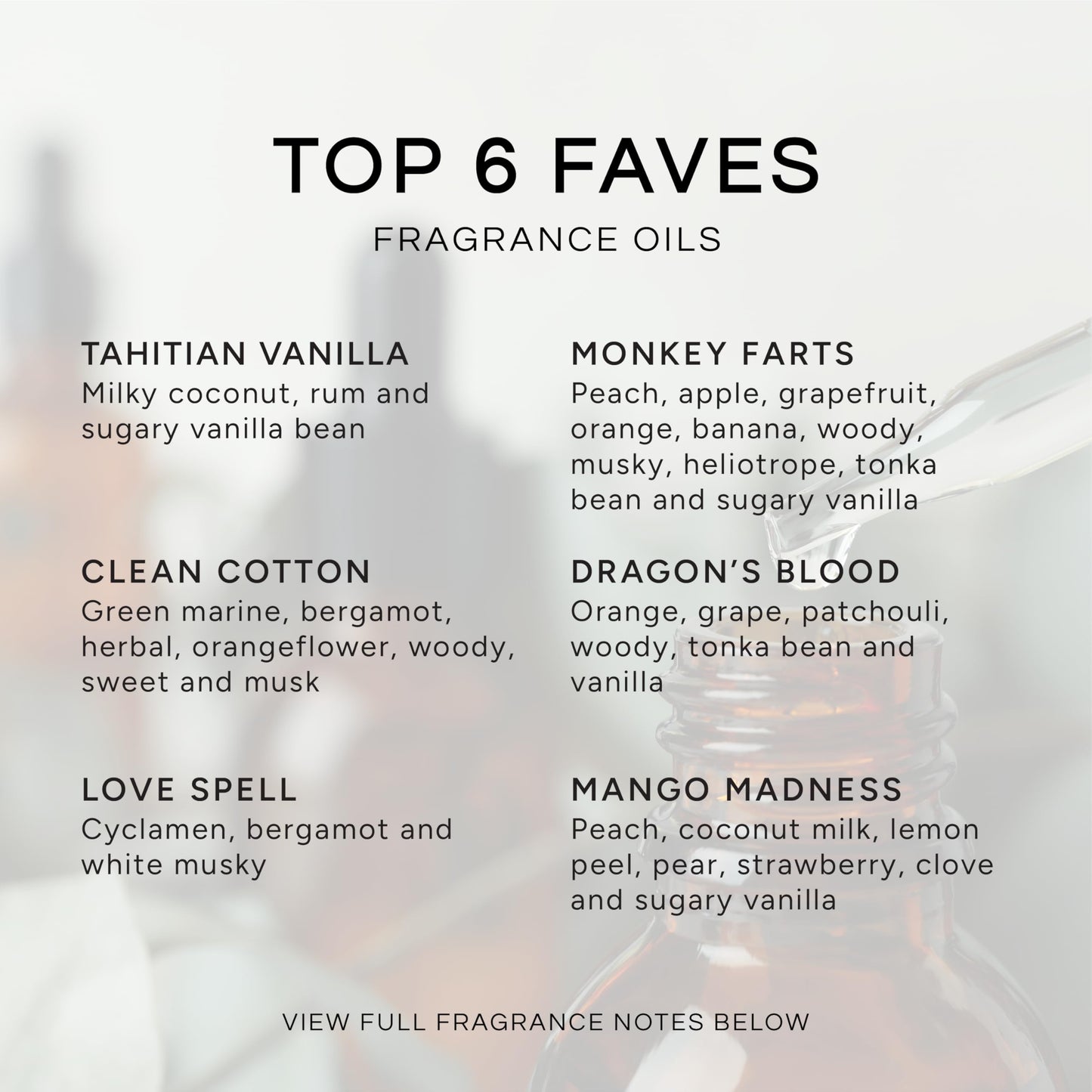 Top 6 Faves Gift Set – Premium Fragrance Oils 10ml
