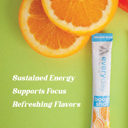 TransformHQ Boost Shot Powder Drink Sticks – Rocket Pop 7-Pack | Energy Supplements for Women & Men with Caffeine & B Vitamins (B12, B9, B6, B3)
