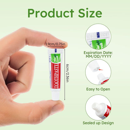 Travel Size Toothpaste Bulk – 240 Disposable Mint Tubes (0.176 oz / 5 g)