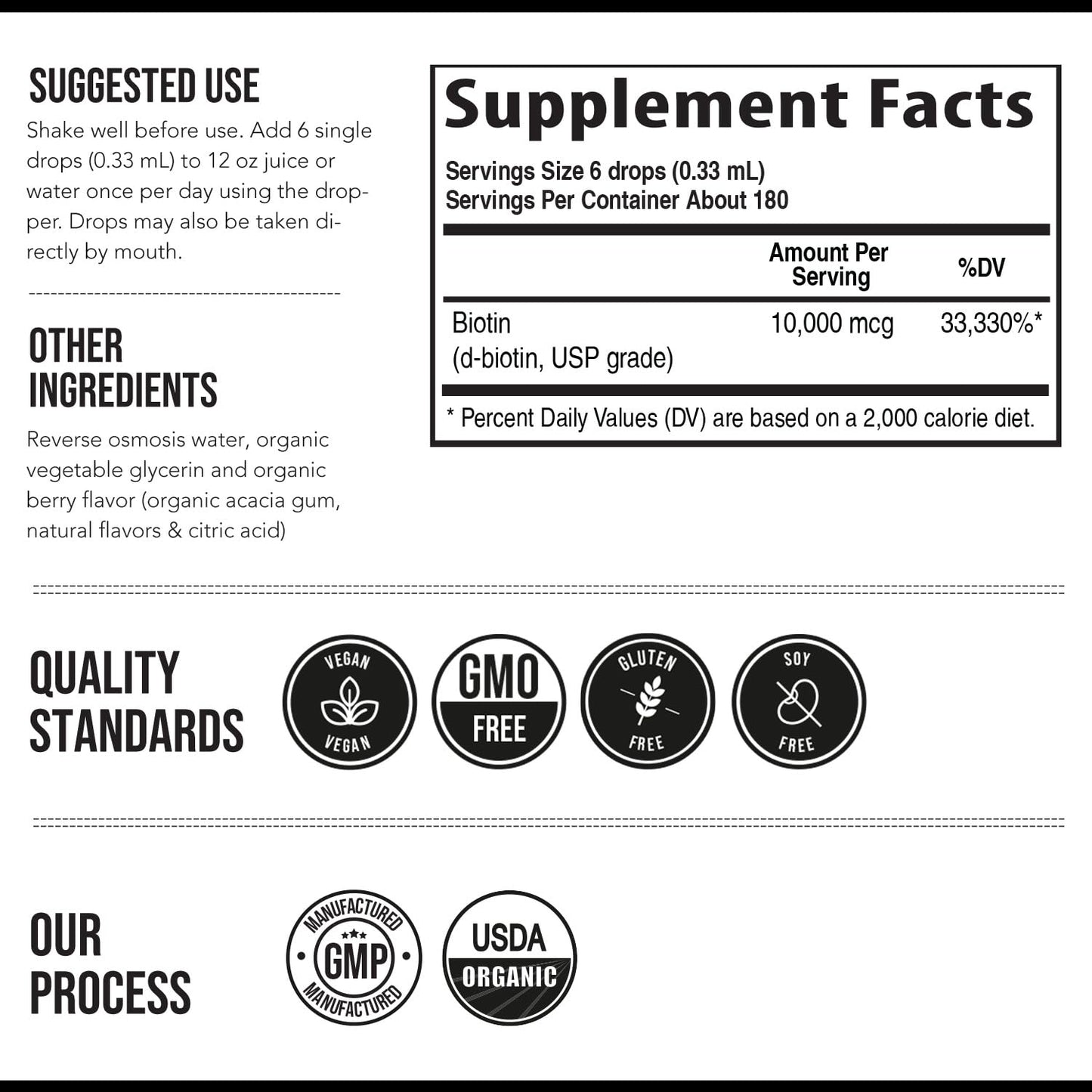 Triquetra Health Biotin Hair Support for Women – 10,000 mcg D-Biotin, Organic Berry Liquid