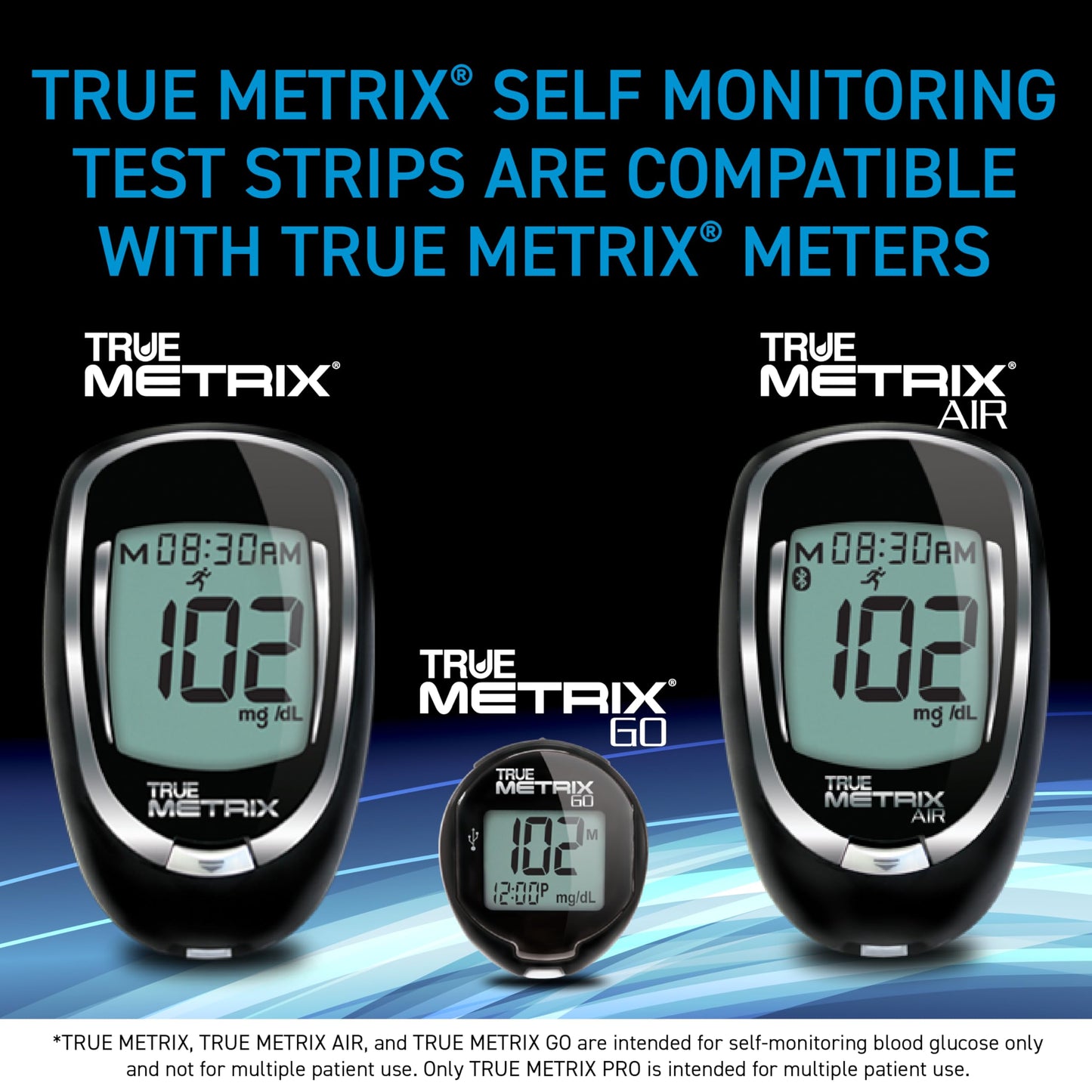 TRUE METRIX® Blood Glucose Test Strips – 200 Count (2-Pack) for TRUE METRIX Meters