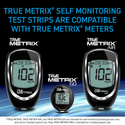 TRUE METRIX Test Strips 100-Count | 0.5µL Sample, TRIPLE SENSE Technology